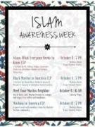 What activities are planned in Greenville for Islam Awareness Week?